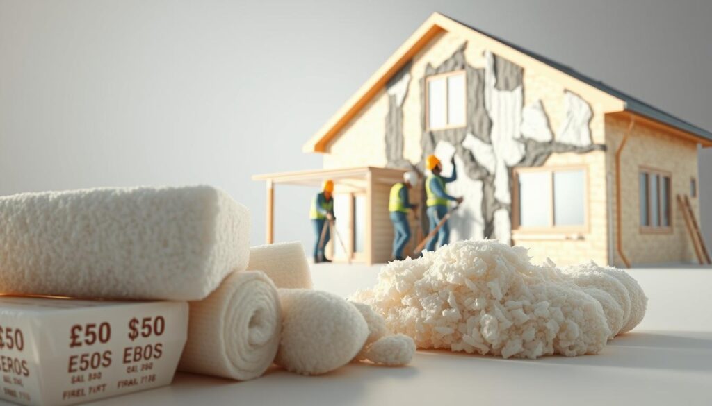 A well-lit, detailed 3D scene depicting the key factors affecting insulation repair cost in South Africa. In the foreground, various insulation materials (fiberglass, foam, cellulose) are showcased, with price tags and cost breakdowns. The middle ground features construction workers repairing damaged insulation, using specialized tools. The background shows a residential or commercial building, with an emphasis on the exterior walls and roof, highlighting areas prone to insulation issues. The scene has a technical, informative atmosphere, with crisp, high-resolution textures and clean, directional lighting to accentuate the details. A well-lit, detailed 3D scene depicting the key factors affecting insulation repair cost in South Africa. In the foreground, various insulation materials (fiberglass, foam, cellulose) are showcased, with price tags and cost breakdowns. The middle ground features construction workers repairing damaged insulation, using specialized tools. The background shows a residential or commercial building, with an emphasis on the exterior walls and roof, highlighting areas prone to insulation issues. The scene has a technical, informative atmosphere, with crisp, high-resolution textures and clean, directional lighting to accentuate the details.