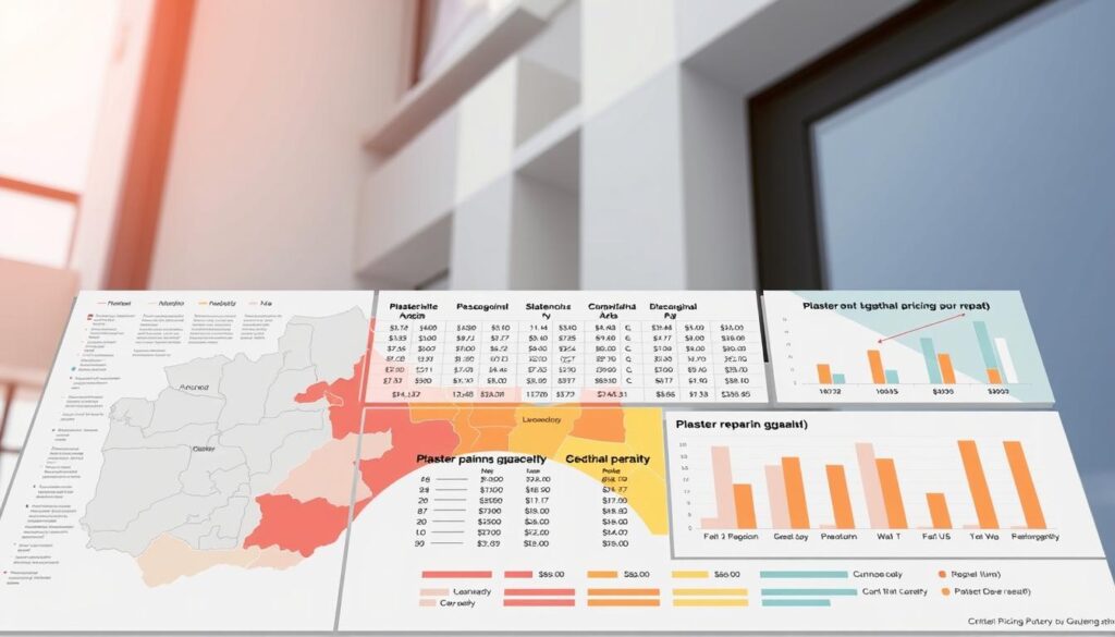 Plaster repair cost variations across Gauteng regions, depicting a meticulously detailed visual analysis. A crisp, high-resolution image showcasing a map of the Gauteng province, with color-coded regions highlighting the disparities in plaster repair pricing. The foreground features a comprehensive legend, while the middle ground showcases a series of price comparison graphs and charts. The background subtly incorporates architectural elements, evoking the residential and commercial settings where these plaster repairs occur. Bright, natural lighting accentuates the clarity of the data visualizations, conveying a sense of professionalism and authority. The overall composition strikes a balance between informative and visually compelling, making it an impactful illustration for the article's "Regional Pricing Variations Across Sandton, Centurion, and Gauteng Areas" section. Plaster repair cost variations across Gauteng regions, depicting a meticulously detailed visual analysis. A crisp, high-resolution image showcasing a map of the Gauteng province, with color-coded regions highlighting the disparities in plaster repair pricing. The foreground features a comprehensive legend, while the middle ground showcases a series of price comparison graphs and charts. The background subtly incorporates architectural elements, evoking the residential and commercial settings where these plaster repairs occur. Bright, natural lighting accentuates the clarity of the data visualizations, conveying a sense of professionalism and authority. The overall composition strikes a balance between informative and visually compelling, making it an impactful illustration for the article's "Regional Pricing Variations Across Sandton, Centurion, and Gauteng Areas" section.